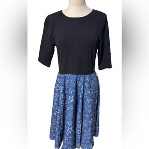 Eshakti Dress M 10 Stars Pockets Lined